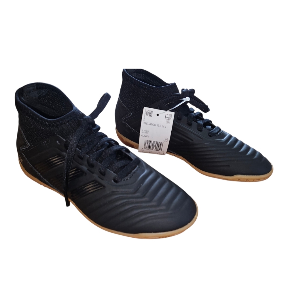 Adidas Predator Boys' Soccer Cleats Size 3 Black Lace Up